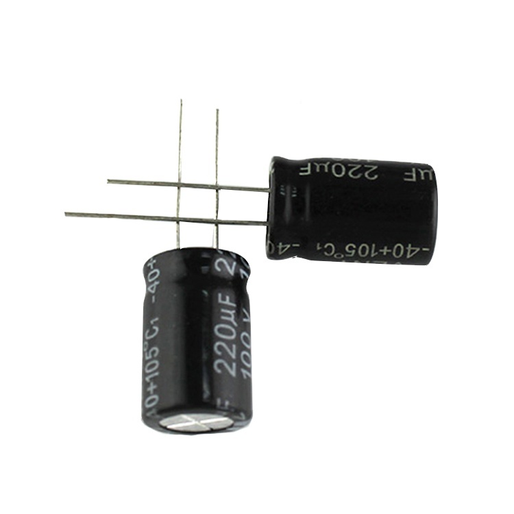 Long Life 220Uf 100V 100 volt 220 MFD DC Power Supply Radial Aluminum Electrolytic Capacitors For