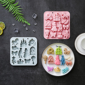 Moldes de Silicona Antiadherentes con Diseño de Princesa, Reutilizables, de Grado Alimenticio, Lindos Moldes Magnéticos de Silicona para Chocolate, Dulces y Hielo - Product Image 3