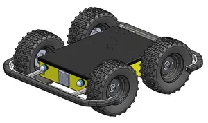 WD Universal Wheeled Robot Base Integrated Power Train with BMS Battery DC48V 2x400W Output Servo Motor & Brake <b>Parts</b> - Product Image 2