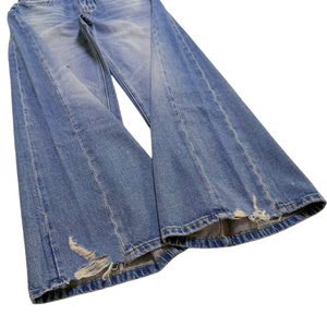 Jean baggy taille haute 100 % coton pour femme, dégradé rose, denim délavé vintage, pantalon décontracté en denim épais et doux, streetwear d'été - Product Image 5