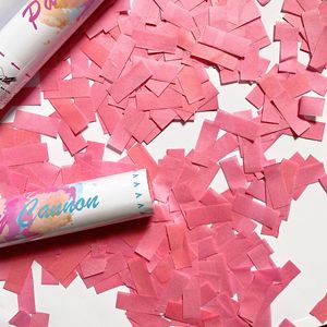 Wholesale Gender Reveal Hand Twist Confetti <strong>Popper</strong> Pink Square Paper Bits Birthday Party Shooting Decoration Cannons - Product Image 4