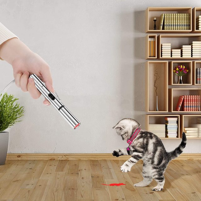 Customized Eco-Friendly Metal & Plastic Flashlight Laser Light Projector Pet Interactive Toy Cat Laser Pointer Projection Pen
