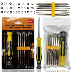 Outil combiné de réparation multifonctionnel avec fonction pivotante <span class=keywords><strong>Y</strong></span> U Plum Triangle Phillips Jeu de <span class=keywords><strong>tournevis</strong></span> 6 en 1 - Product Image 2