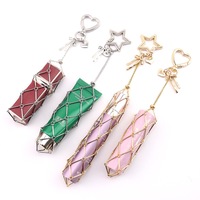 Colgante de bolso transfronterizo de moda, original y sencillo, de malla metálica, accesorio para llavero, bolsillo de malla para bolso y pintalabios