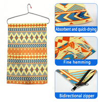 Serviette de plage en microfibre de daim compressée antimicrobienne, résistante au sable, avec poche, motifs floraux imprimés et logo personnalisé