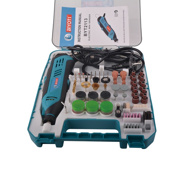 Biyoti Industrial Grade Rotary Tool Accessories Kit Handpiece Mini Electric Die Grinder 220V Variable Speed Dremel Slotting