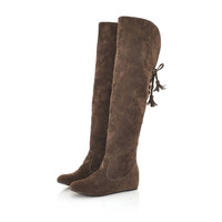 XINZI PLUIE Gommage Bottes Talon Plat, Plus Intérieure Taille Eur de 34-43 Femmes Genou Haute Hiver Neige Bottes