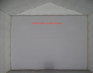 Arka bahçe dev büyük beyaz parti pvc bar şişme-gece kulübü ile film creen blower şişme gece kulübü çadır ile ışık - Product Image 5