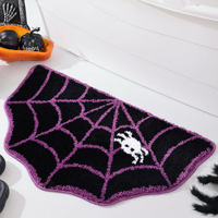 Tapis de bain toile d'araignée, tapis de bain d'Halloween, tapis antidérapants, lavables en machine, tapis gothique pour porte d'entrée, chambre, salon, maison
