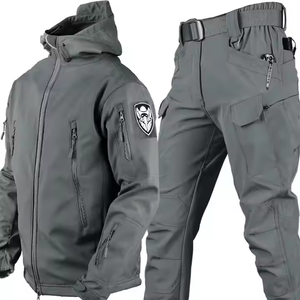 Veste d'Hiver pour Hommes de Grande Taille Ensemble de Costume Imperméable, Vêtements de <span class=keywords><strong>Chasse</strong></span>, de Randonnée, Coupe-Vent, Manteau, Pantalon, Survêtement Polaire Softshell - Product Image 4