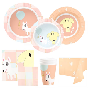 DAMAI New Design Kids Birthday Party <b>Disposable</b> <b>Tableware</b> with Animal Shape Banner Honeycomb Centerpiece Blower Supplie - Product Image 1