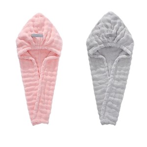 Quick Dry <b>Microfiber</b> Hair <b>Towel</b> Cap 80x30cm Solid Color Knitted For Adults Home Use - Product Image 4