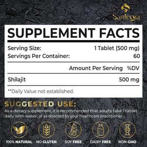 Tabletas de Shilajit del Himalaya Premium de 500 mg con más de 85 Minerales Traza y Ácido Fúlvico - Energía Natural y Refuerzo del Sistema Inmunitario - Product Image 6