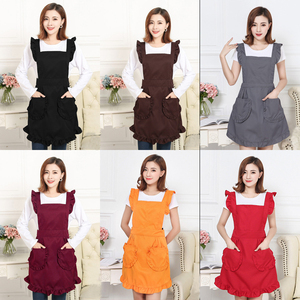 Grembiule da Cucina per Donna in Cotone 100% Stile Retrò con Volant Vintage all'Ingrosso - Product Image 6