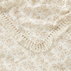 Manta Envolvente de Muselina de Algodón Orgánico con Estampado Floral de Leopardo Bohemio y Flecos, Ecológica, <span class=keywords><strong>para</strong></span> Bebés Recién Nacidos, Niños y Niñas - Product Image 2