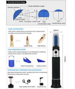 혈청 단백질 굴절계 전문 애완 동물 단백질 헤모글로빈 비중 측정기 수의학 의료 도구 ATC - Product Image 2