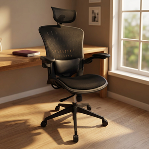 Ergonomic Modern Mesh <b>Office</b> Chair with <b>Adjustable</b> Armrest Lumbar Support Built-In Headrest Swivel <b>Desk</b> Chair for Home <b>Office</b> - Product Image 1