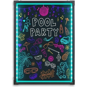 Mới đến Neon hiệu ứng nhà hàng menu dấu hiệu huỳnh quang màu sắc đánh dấu dẫn Tay Viết Bảng hiển thị tin nhắn - Product Image 2