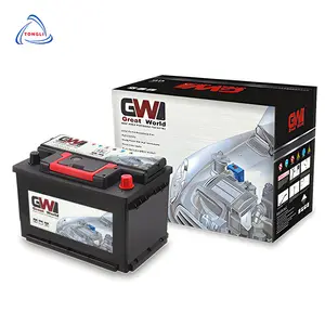 Wholesale price Korean 12v 75ah sealed lead acid quick start maintenance free automotive auto agm wet car battery