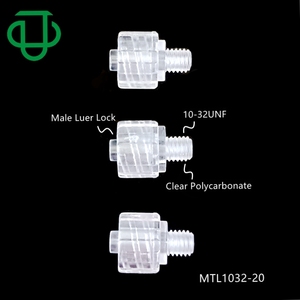 Y tế PC 10-32unf ren nam luer khóa Coupler nhựa nam luer côn phù hợp UNF ren nam luer khóa kết nối - Product Image 2