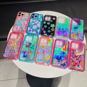 Funda Transparente de Lujo con Diseño de Golondrina y Flores Púrpuras para iPhone 17PROMAX 16PLUS 15PRO, Fabricada con Material de PC, Protector de Cámara - Product Image 1