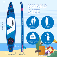 ZY livraison directe Oem Pvc Sup gonflable pas cher planches de surf Pu Paddle Board Touring Stand Up Paddle Board 12.6