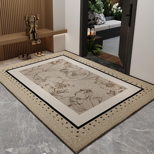 Luz de lujo moderna simplicidad 10mm lavable poliéster antideslizante personalizado Color puerta Mat entrada del Hogar sala de estar - Product Image 6