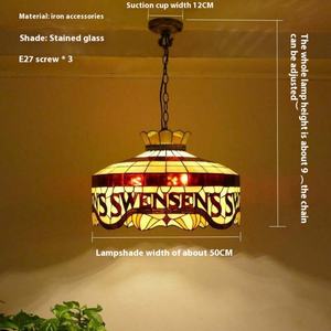 Encantadora Lámpara de Araña Tiffany de Estilo Europeo Vintage de 20 Pulgadas con Diseño de Frutas, Vidrio Emplomado, LED Regulable, 2 Años de Garantía, para Sala de Estar y Dormitorio - Product Image 6