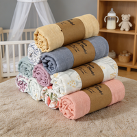 Couverture d'emmaillotage pour bébé en coton de bambou biologique de haute qualité, super douce, en mousseline, 2 couches, pour la nurserie, couverture en mousseline pour nouveau-né