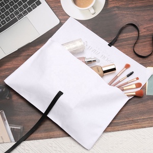 Luxury Reusable Custom Logo Printing <b>White</b> Jewelry Gift Packaging Pouch Organic Cotton Twill <b>Envelope</b> Dust Bag - Product Image 3