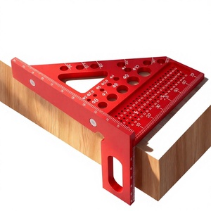 Règle d'angle triangulaire pour charpentiers Yun Bei YB en alliage d'aluminium, 45/<span class=keywords><strong>90</strong></span> degrés, multi-angles, haute précision, pour marquage - Product Image 1