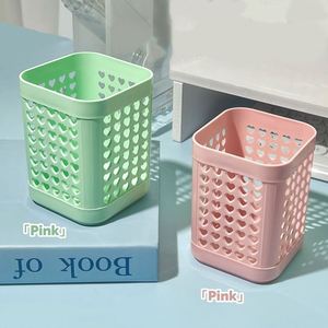 Minimalist Plastic Square Desktop Organizer-Multifunctional <b>Pen</b> Holder Storage <b>Box</b> (8*8*10) for Office Supplies Students Home - Product Image 2