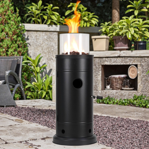 Camino a Gas in acciaio verniciato a polvere da esterno con finestre di vetro riscaldatore da Patio portatile - Product Image 2
