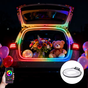 <span class=keywords><strong>Bande</strong></span> lumineuse <span class=keywords><strong>LED</strong></span> pour coffre de voiture avec capteur automatique, contrôle RGB par application, éclairage ambiant dynamique à flux continu, accessoires de décoration flexibles - Product Image 1