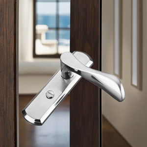 Cerradura de Puerta de Baño Moderna para Hotel Doorshine, de Acero Inoxidable, sin Llave, con Lengüeta Única, Manija para Puerta Interior de Baño, Fácil Instalación - Product Image 1
