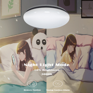 Luz Led de techo con cubierta estrellada sin marco, iluminación regulable de 18W y 24W con control remoto CCT para el hogar, montaje de Superficie redonda blanca - Product Image 3