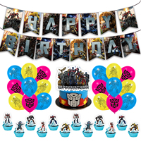 Paistar – Nouveaux Kits de Décoration Thème Dessins Animés pour Fêtes d'Anniversaire, Bannières, Ballons, Fournitures pour Gâteaux, en Papier, Utilisation Intérieure pour Enfants Garçons