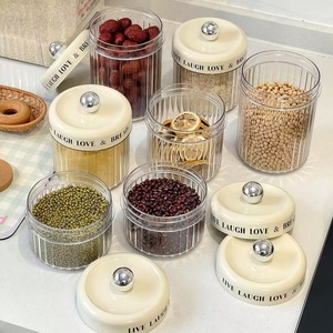 Cao cấp chất lượng vòng hạt lưu trữ Jar đa hạt khô thực phẩm Organizer độ ẩm bằng chứng thực phẩm <span class=keywords><strong>container</strong></span> - Product Image 2