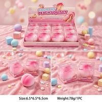 Jouet Squishy Pêche Croustillante, Balle Sensorielle Anti-Stress à Remontée Lente, Jouet Amusant Anti-Anxiété pour Enfants et Adultes