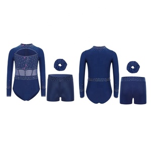 Traje de Gimnasia y Danza para Niñas de 6 a 16 Años, Leotardo con Pantalones Cortos y Accesorios para la Cabeza, para Clases de Danza, Entrenamiento, Actuaciones y Competencias - Product Image 2