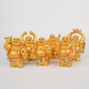 Amulette de bouddha porte-bonheur, ensemble en résine polyrésine, taille 6, 4 pouces, lot de 6 piéces, à vendre - Product Image 2