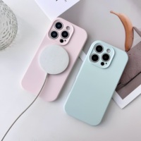 Étui de téléphone magnétique en silicone, charge sans fil, antichoc, étanche, support magnétique compatible avec 17/15/14/13 Pro