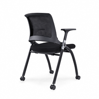 Chaise de formation empilable avec tablette d'écriture, fabrication OEM/ODM, chaise de conférence en maille durable pour la formation et les séminaires d'entreprise