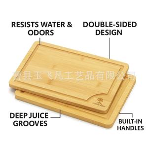 Forestroot Bamboo Cutting Board 15x10 Inch Rectangular Kitchen Chopping <b>Block</b> For Daily Use - Product Image 5