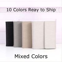 Yihe Etsy Ins TK A7 terlaris 10-warna cincin kulit Saffiano Epi pengatur dompet Binder untuk organisasi penganggaran uang