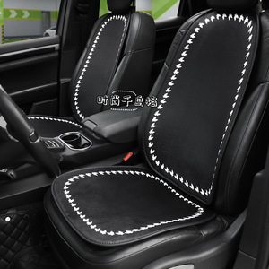Fundas para asientos de coche, juego completo de piel sintética con diseño de pata de gallo, almohadilla decorativa para asiento delantero, para interior de coche, uso en las cuatro estaciones - Product Image 3