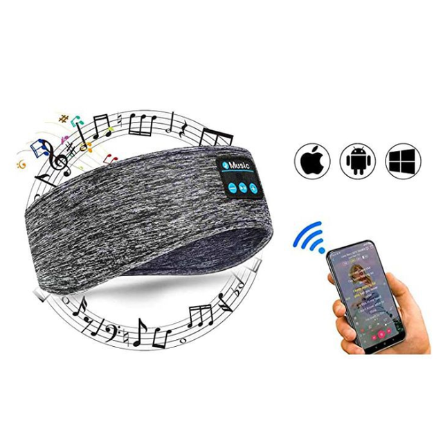 10H Music-soft Elastic Comfortable Headband Running Earphone Wireless Blue Toother Headband for Sleep Sports Headphones Cotton
