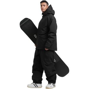 Ensemble veste et pantalon de ski pour homme grande taille personnalisé, imperméable 15K, respirant 10K, isolé, coupe ample, pour snowboard - Product Image 1