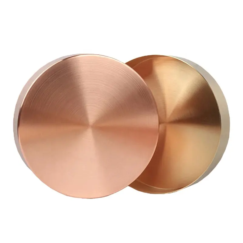 Upscale Brass Dessert Dish Plate Tea Tray for Home Storage Rose Gold 14cm