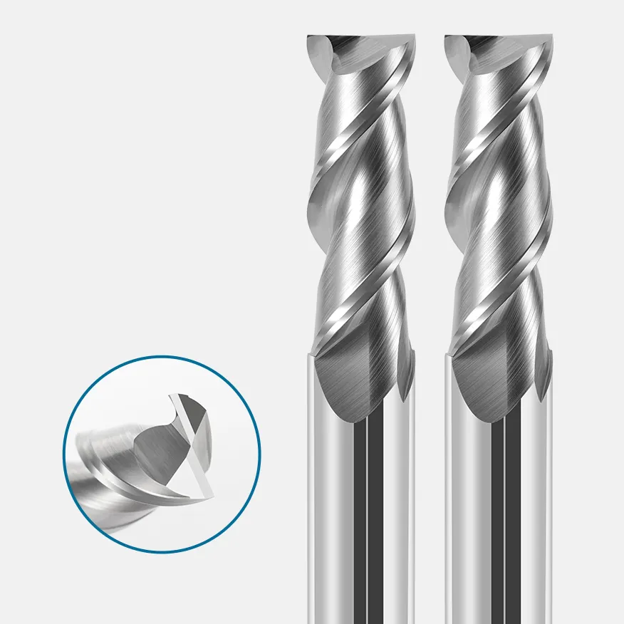 Aluminium CNC-Werkzeug für die Aluminium beschichtung Vollhartmetall-Gewinde fräser 2 Flöten fräser 4mm/6mm/8mm/10mm